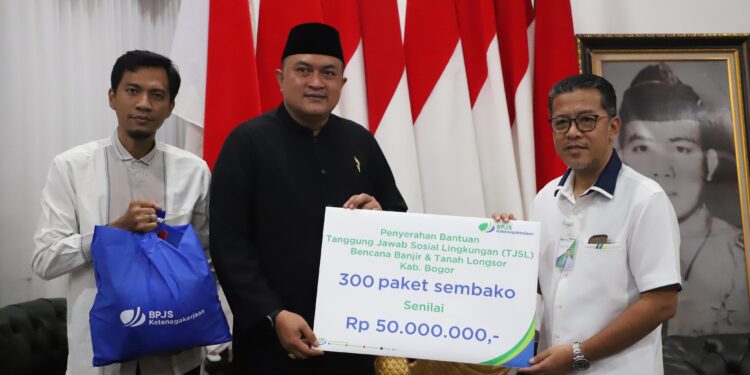 Rudy Susmanto Apresiasi Peran BPJS Ketenagakerjaan Bantu Korban Bencana di Kabupaten Bogor