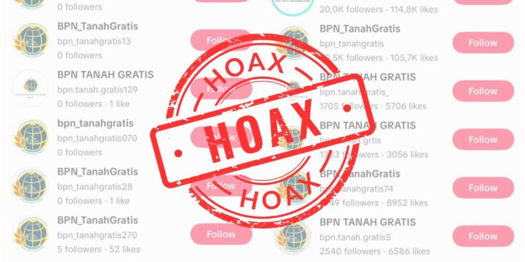 Hoaks “BPN Tanah Gratis” Beredar di TikTok, Kementerian ATR/BPN Imbau Masyarakat Waspada