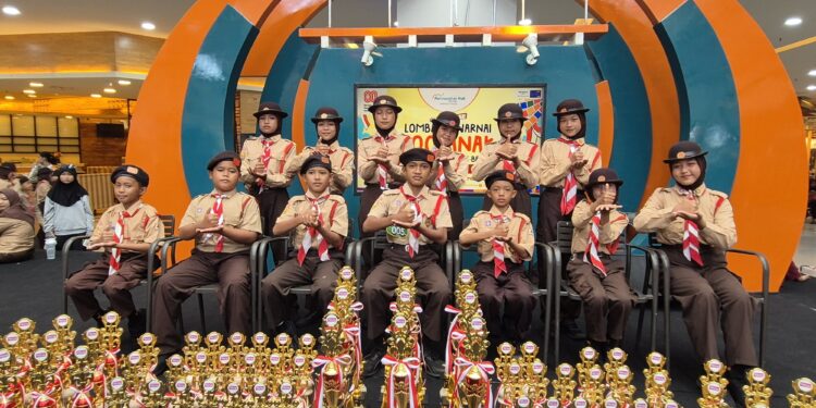 Regu Pramuka SDN Rawailat Sabet Juara 1 LKBB