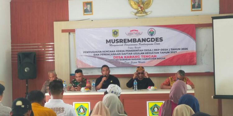 Pemdes Karang Tengah Gelar Musdes RKPDes 2026, Bahas Usulan Pembangunan dan Evaluasi 2025