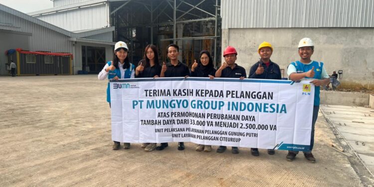 PLN Gunung Putri Dukung Pertumbuhan Industri, Energize Listrik PT Mungyo Group Indonesia Daya 2.500 kVA