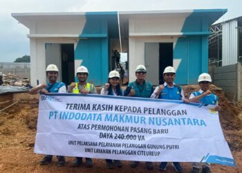 PLN Gunung Putri Sambungkan Listrik 240.000 VA untuk PT Indodata Makmur Nusantara, Dukung Ekspansi Data Center di Kabupaten Bogor