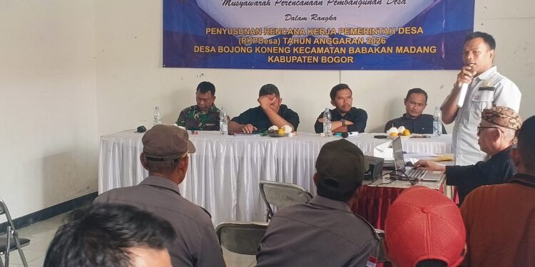 Pemdes Bojong Koneng Gelar Musrenbang, Bahas RKPDes 2026 dan Skala Prioritas Pembangunan