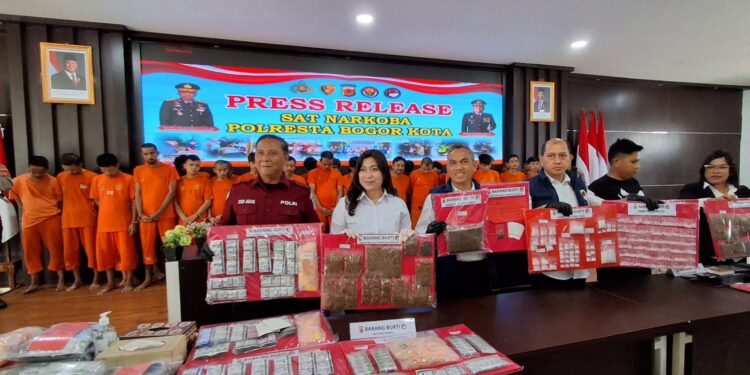 Sepanjang September, Polresta Bogor Kota Ungkap 28 Kasus Narkoba Dengan 33 Tersangka