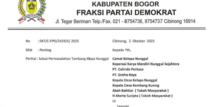 Fraksi Demokrat DPRD Kabupaten Bogor Panggil Pengusaha Tambang Klapanunggal, Ada Apa..???