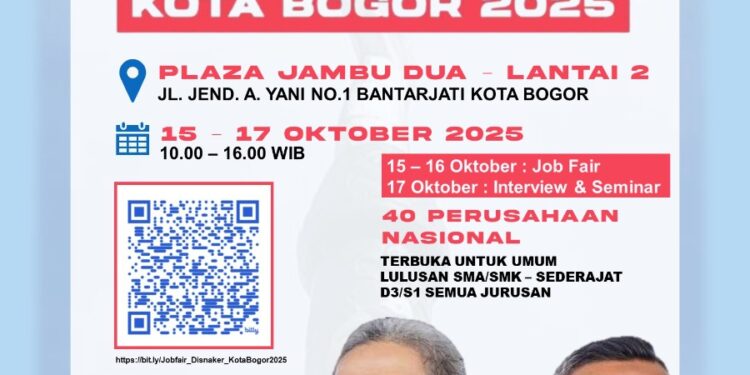 Disnaker Kota Bogor Kembali Gelar Job Fair 2025 di Plaza Jambu Dua