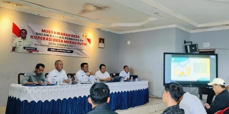 Pemdes Sukawangi Gelar Musdes Pembiayaan Koperasi Desa Merah Putih