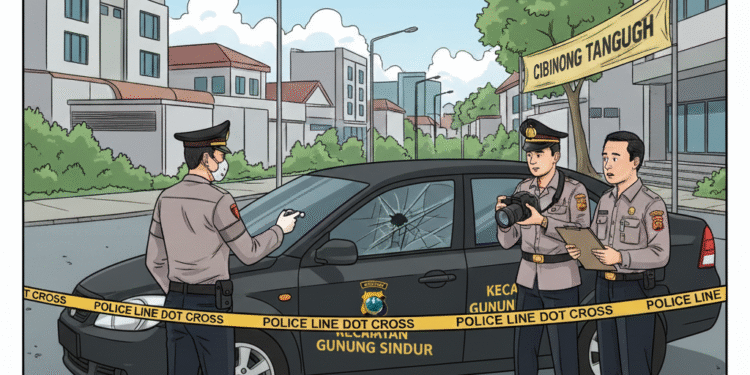 Mobil Dinas Kecamatan Gunung Sindur Jadi Korban Pecah Kaca, Laptop Kantor Raib