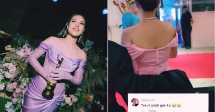Langsung Angkat Gaun, Aksi Raisa Lari Terbirit-birit Usai Menang AMI Awards Disorot