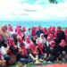Ketua Srikandi Bogor Timur Nurjuani bersama anggota saat meninjau lokasi calon pusat pemerintahan Bogor Timur.