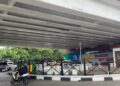Kondisi kolong Flyover Cibinong yang kini rapi dan estetik setelah ditata oleh DPKPP Kabupaten Bogor.