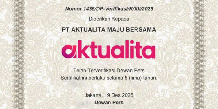 Kado Terindah di Usia ke 1 Tahun, Media AKTUALITA Lolos Verifikasi Faktual Dewan Pers