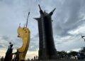 Tugu Pancakarsa di Lengkapi Ornamen Kujang Seharga 900 Jutaan