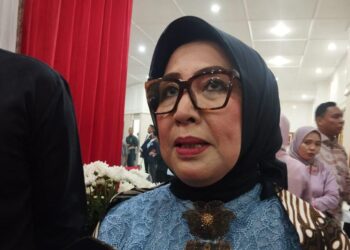 Kepala Dinas Kesehatan Kabupaten Bogor dr. Fusia Meidiawaty memberikan data kasus DBD tahun 2025.