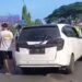 Suasana di lokasi kecelakaan yang melibatkan mobil Toyota Calya dan motor Honda Vario di Jalan Raya Alternatif Sentul.