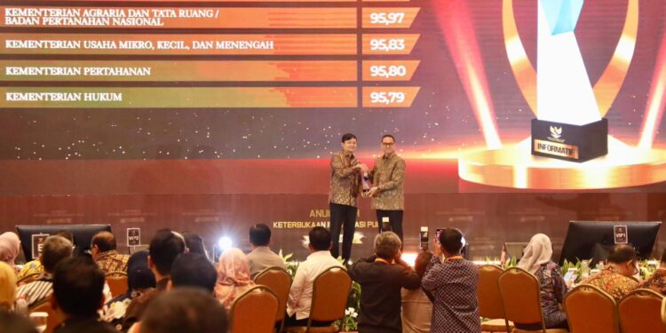 Konsisten Lima Tahun Berturut-turut, Kementerian ATR/BPN Raih Penghargaan Badan Publik Predikat Informatif 2025