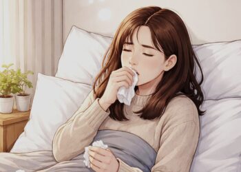 Ilustrasi virus influenza A H3N2 sub-clade K dan himbauan protokol kesehatan Kemenkes