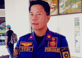 Kepala Dinas Pemadam Kebakaran dan Keselamatan Kabupaten Bogor Yudi Santosa saat memberikan keterangan pers