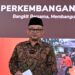 Menteri Pendidikan Dasar dan Menengah Abdul Mu’ti saat memberikan keterangan pers terkait pemulihan pendidikan pascabencana