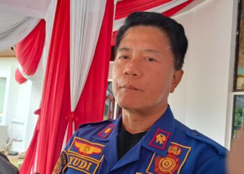 Plt. Kepala Dinas Kebudayaan Kabupaten Bogor Yudi Santosa saat memberikan penjelasan mengenai pola kerja dinas baru.