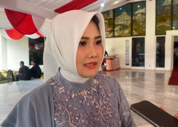 Kepala Disbudpar Kabupaten Bogor Ria Marlisa saat memaparkan strategi pengembangan pariwisata daerah.