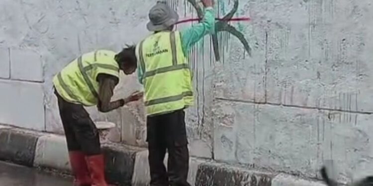 Flyover Cileungsi Kembali Jadi Sasaran Aksi Vandalisme