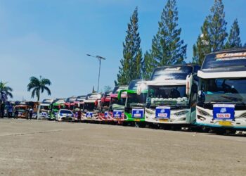 ‎77 Bus Mudik Gratis Diberangkatkan dari Stadion Pakansari
