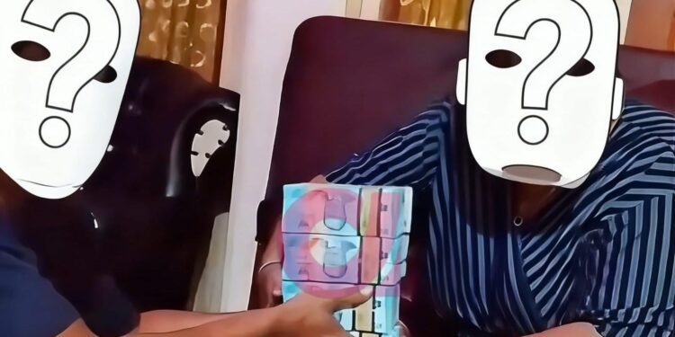 penyerahan uang bumdes kepada istri kades