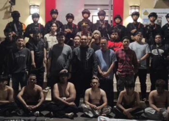 Meresahkan, Polsek Cileungsi Ringkus Puluhan Anggota Gangster