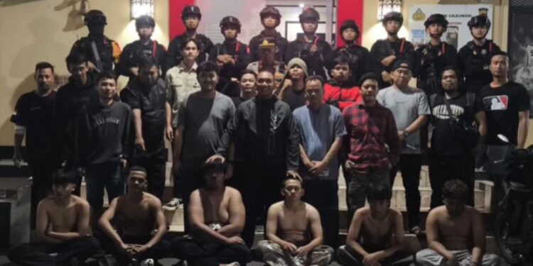 Meresahkan, Polsek Cileungsi Ringkus Puluhan Anggota Gangster