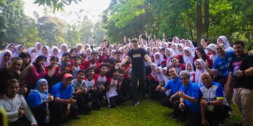 Ratusan Pelajar Kota Bogor Korve di Taman Heulang