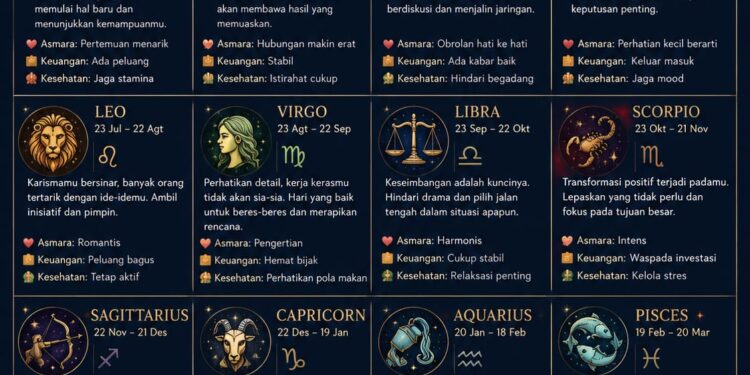 Ramalan Zodiak Sabtu 16 Mei 2026