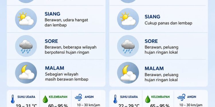 Prakiraan Cuaca Bogor Rabu 20 Mei 2026: Waspada Hujan Sore Hari