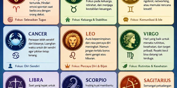 Ramalan Zodiak Sabtu, 23 Mei 2026