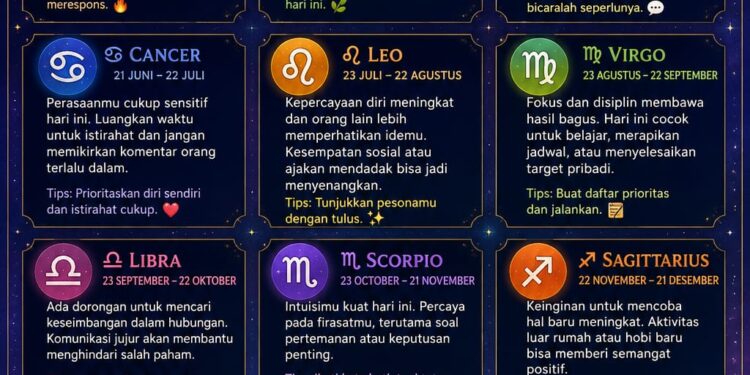 Ramalan Zodiak Sabtu, 30 Mei 2026