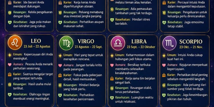 Ramalan Zodiak Kamis, 18 Juni 2026