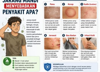 Jarang Mandi Tingkatkan Risiko Gangguan Kulit
