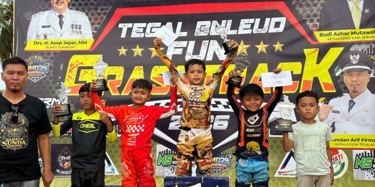 Crosser Cilik Kabupaten Bogor Raih Juara Grasstrack Piala Bupati Sukabumi 2026