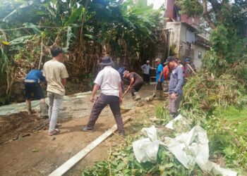 ‎Pemdes Cijayanti Bangun Jalan Beton di Kampung Pasir Karet