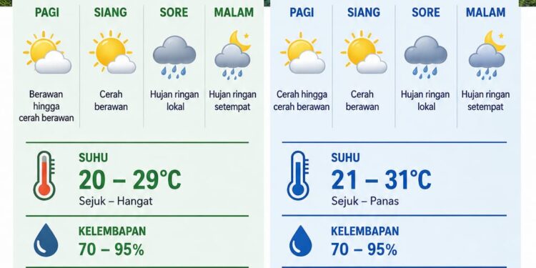 Cuaca Bogor Hari Ini 2 Juni 2026: Pagi Cerah Berawan, Sore Berpotensi Hujan