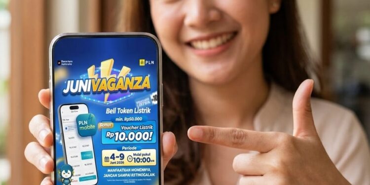 SEMANGAT HARI LAHIR PANCASILA, PLN UID JABAR DAN PLN UP3 GUNUNG PUTRI MANJAKAN PELANGGAN LEWAT PROMO “JUNIVAGANZA” DI PLN MOBILE