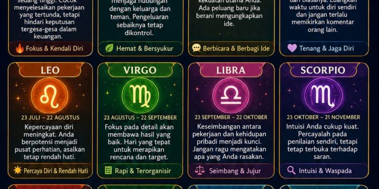Ramalan Zodiak Jumat, 19 Juni 2026