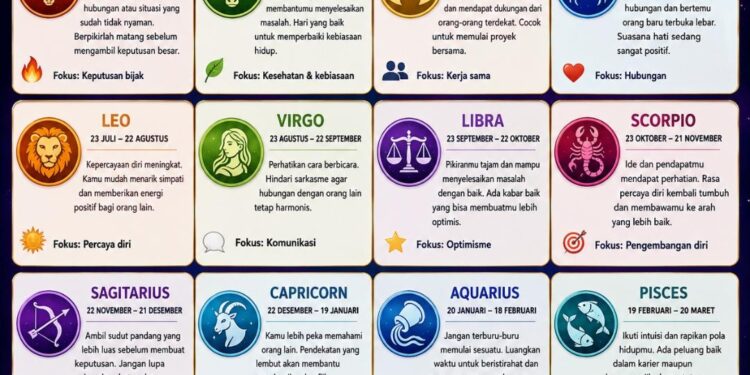 Ramalan Zodiak Senin, 22 Juni 2026