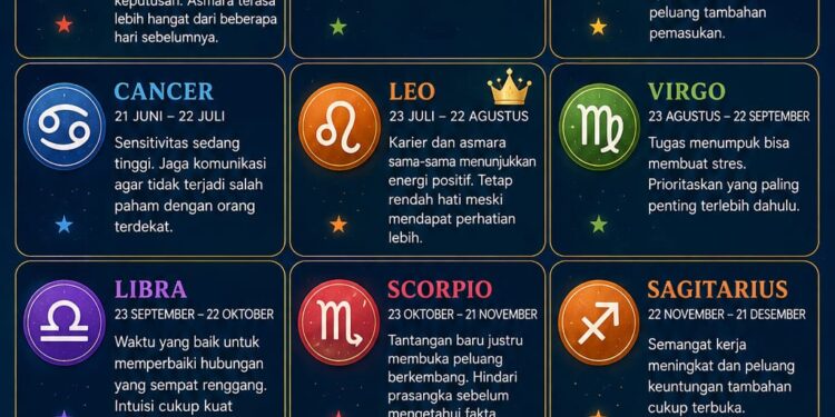 Ramalan Zodiak Selasa, 2 Juni 2026