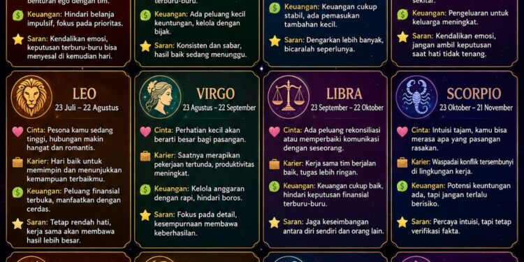 Ramalan Zodiak Selasa, 9 Juni 2026