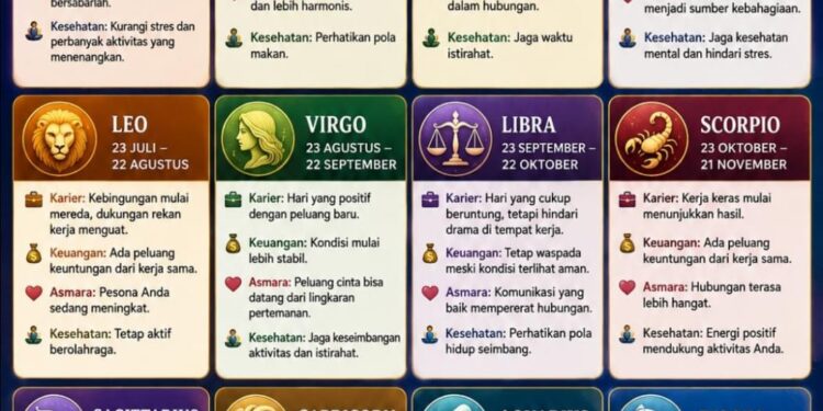 Ramalan Zodiak Selasa, 23 Juni 2026