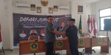 Safari Jurnalis Ke-3 PWI Kabupaten Bogor di Sukajaya, Dorong Literasi Media