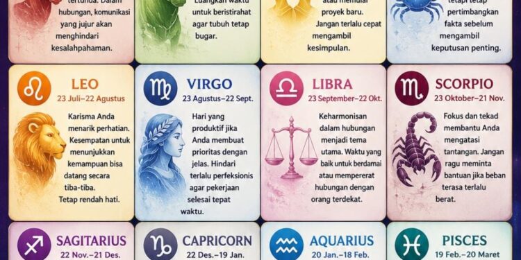 ‎Ramalan Zodiak Sabtu, 4 Juli 2026