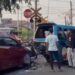 Kecelakaan Beruntun di Perlintasan KA Kebon Pedes, 6 Kendaraan Ringsek