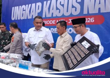 Hadiri Konferensi Pers Pengungkapan Peredaran Narkoba, Rudy Susmanto Apresiasi Polres Bogor dan Berterima Kasih pada Media